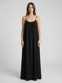 STUNNING BACKLESS MAXI DRESS - BLACK