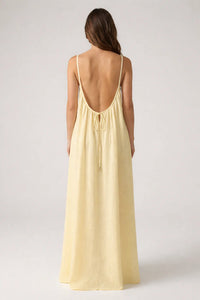 STUNNING BACKLESS MAXI DRESS - Skin