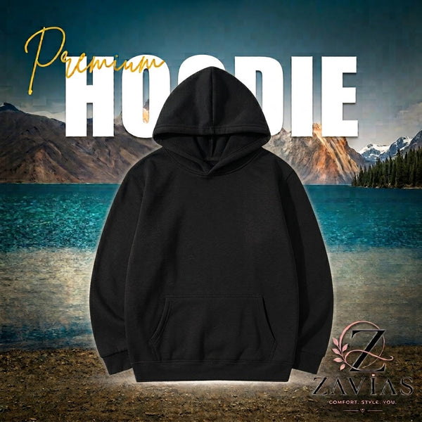Essential Unisex Pullover Hoodie - Black