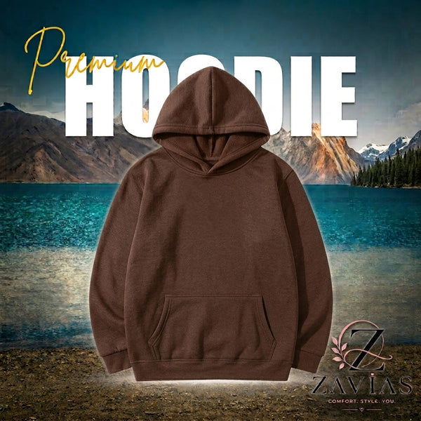 Essential Unisex Pullover Hoodie - Brown