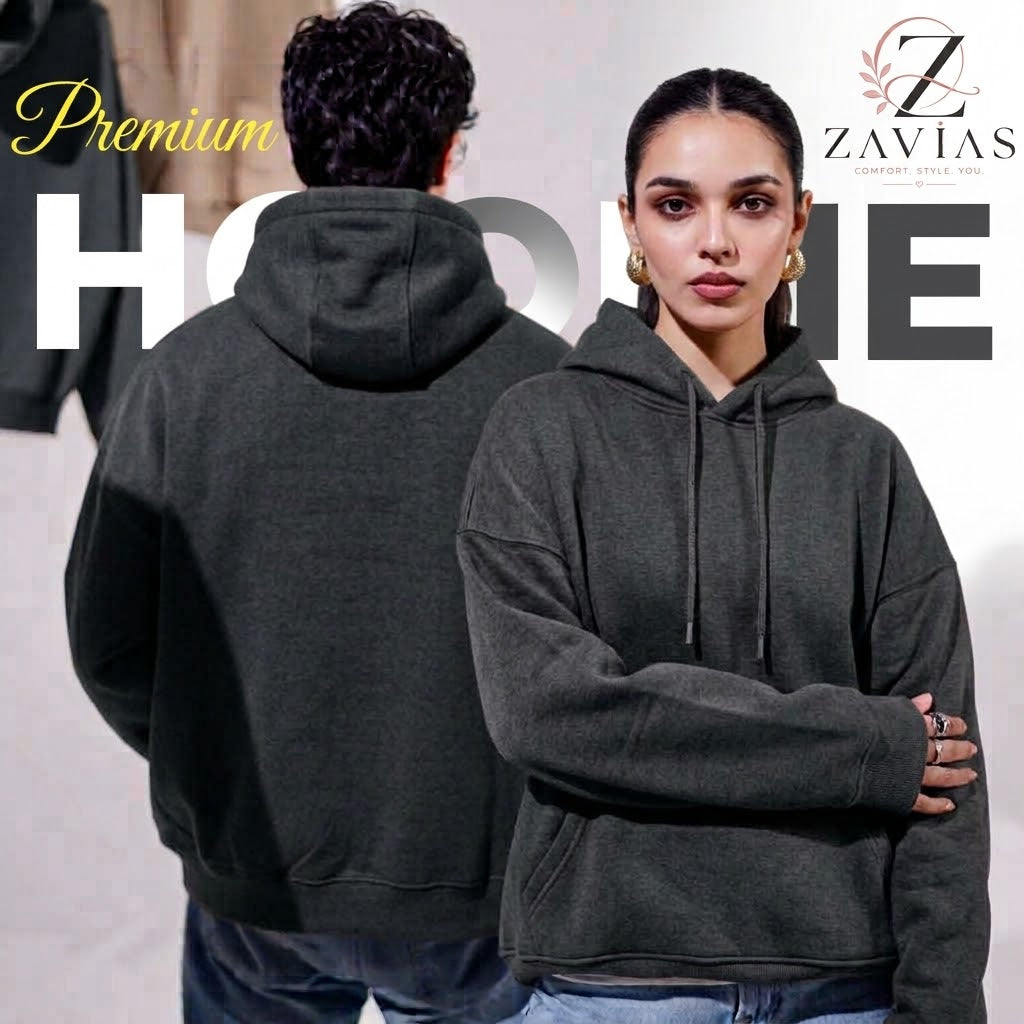 Essential Unisex Pullover Hoodie - Charcoal