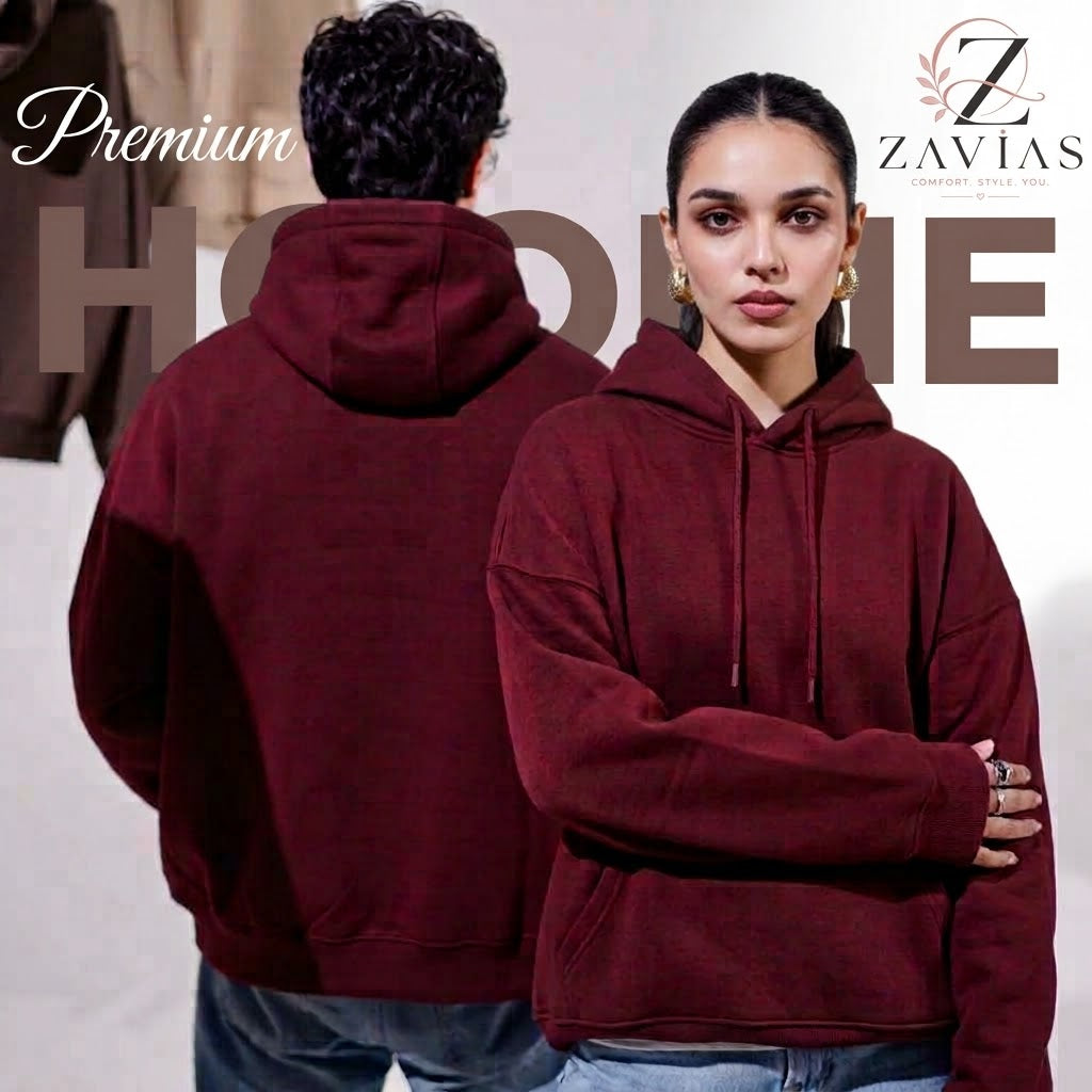 Essential Unisex Pullover Hoodie - Maroon