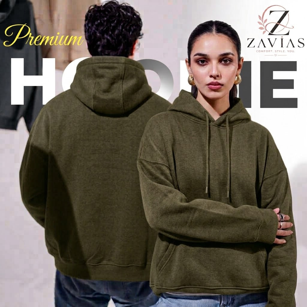 Essential Unisex Pullover Hoodie - Olive