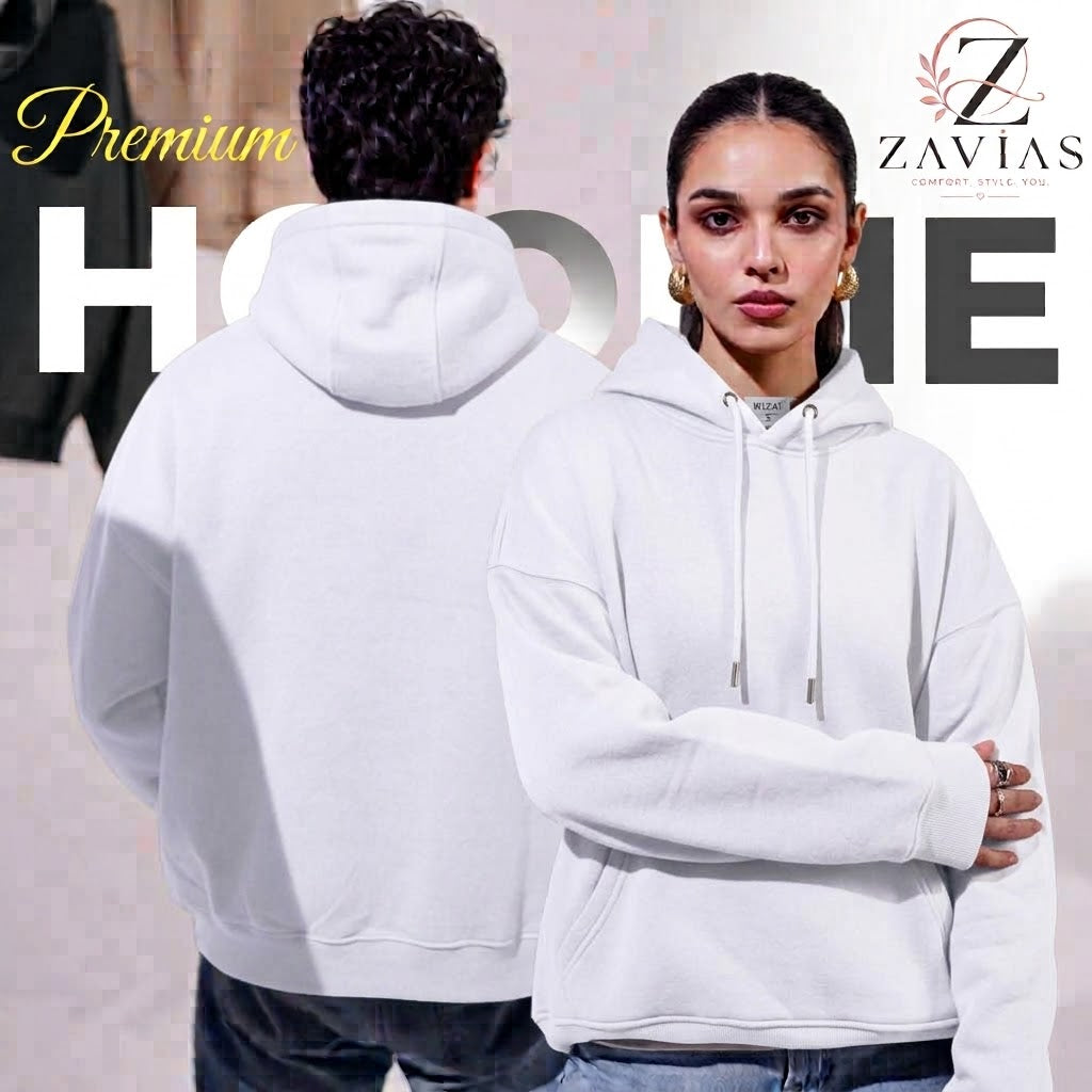 Essential Unisex Pullover Hoodie - White