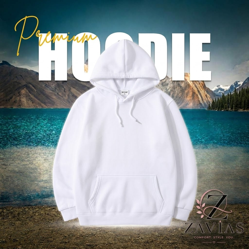 Essential Unisex Pullover Hoodie - White