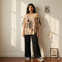 Beige Planet Pj Suit