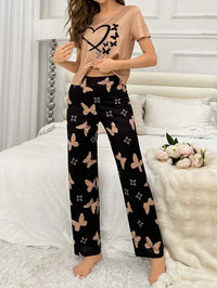 Flying Butterfly Pj Suit Brown