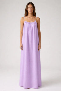 STUNNING BACKLESS MAXI DRESS - Lilac